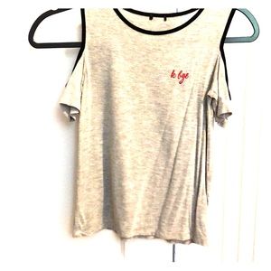 Forever 21 cold shoulder top. “Le bye”
